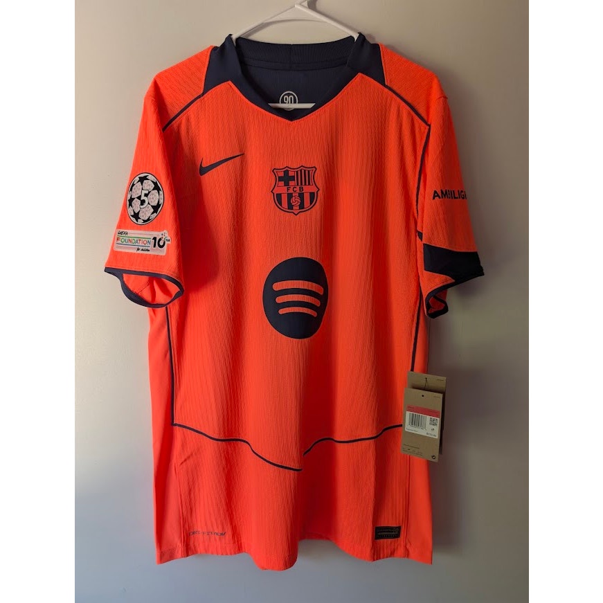 FC Barcelona 2025-26 Third Lamine Yamal #10 Jersey Mens Large Nike Dri FIT ADV Authentic NWT UCL Fully Patched