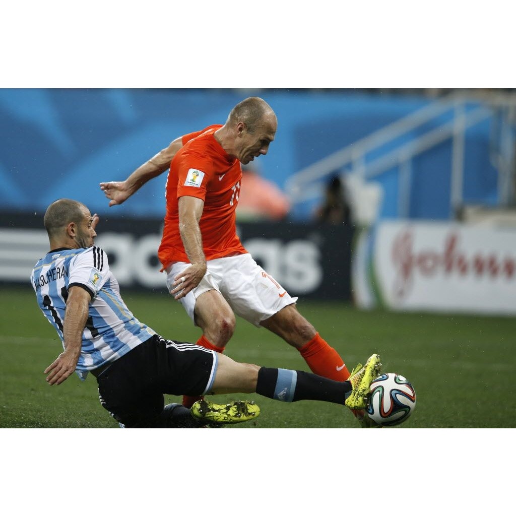 Argentina 2014 World Cup Home Mascherano Jersey – Men’s 2XL | Fully Patched Adidas Shirt