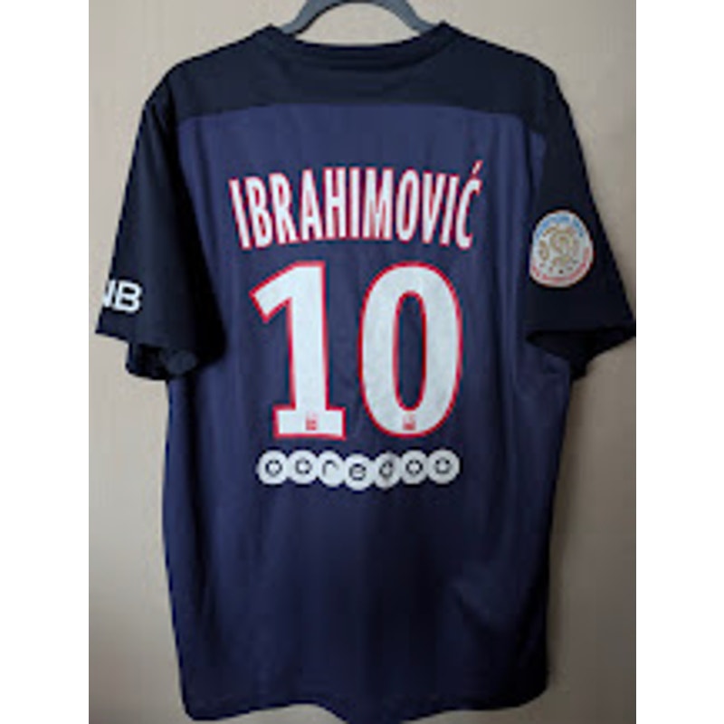 PSG 2014-15 home Zlatan Ibrahimovic jersey, Nike, men's large