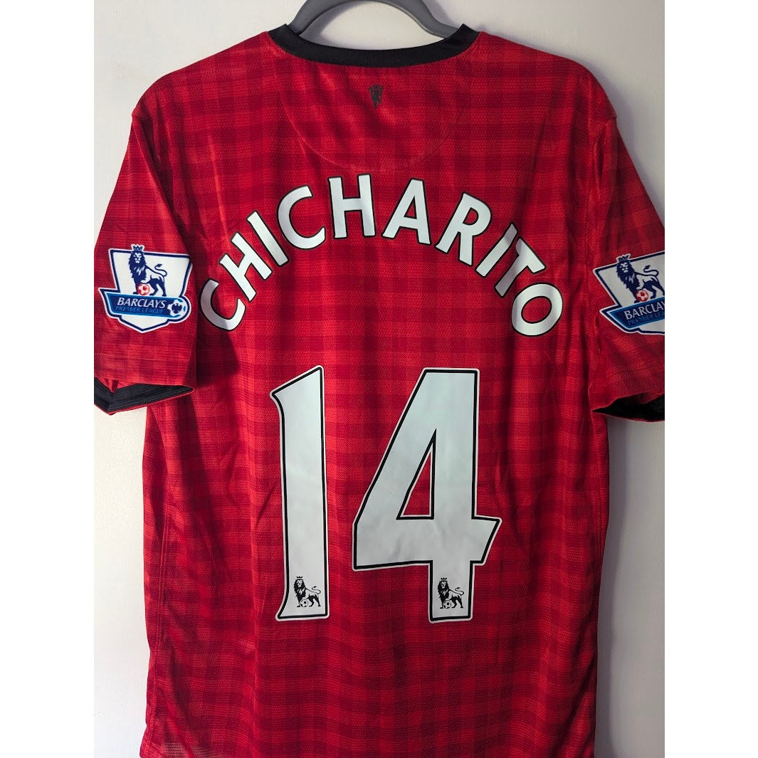 Manchester United 2012–13 Home Chicharito Jersey – Men’s Large | EPL Fully Patched Nike Shirt