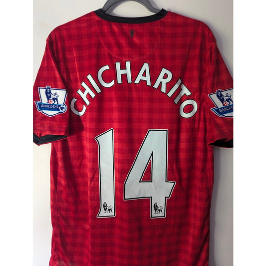 Manchester United 2012–13 Home Chicharito Jersey – Men’s Large | EPL Fully Patched Nike Shirt