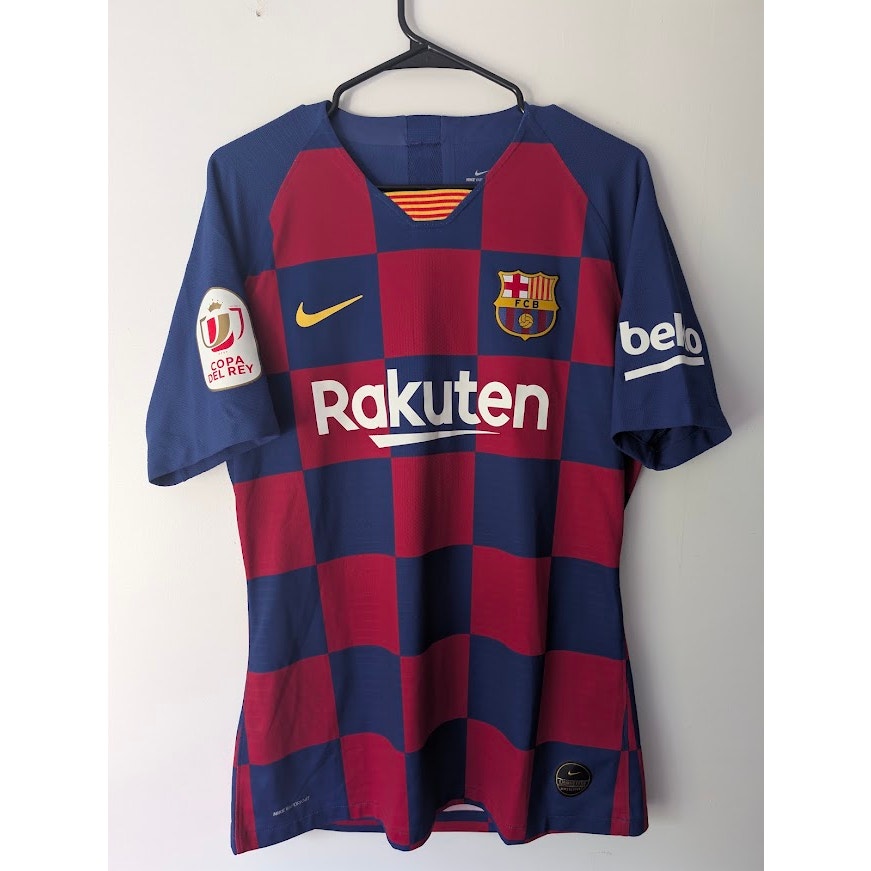 FC Barcelona 2019-20 Home Lionel Messi #10 Jersey Mens Large Nike Vaporknit Authentic Copa Del Rey Patched