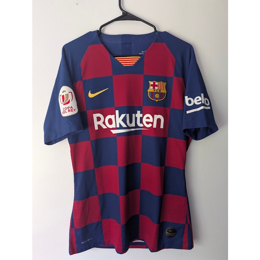 FC Barcelona 2019-20 Home Lionel Messi #10 Jersey Mens Large Nike Vaporknit Authentic Copa Del Rey Patched