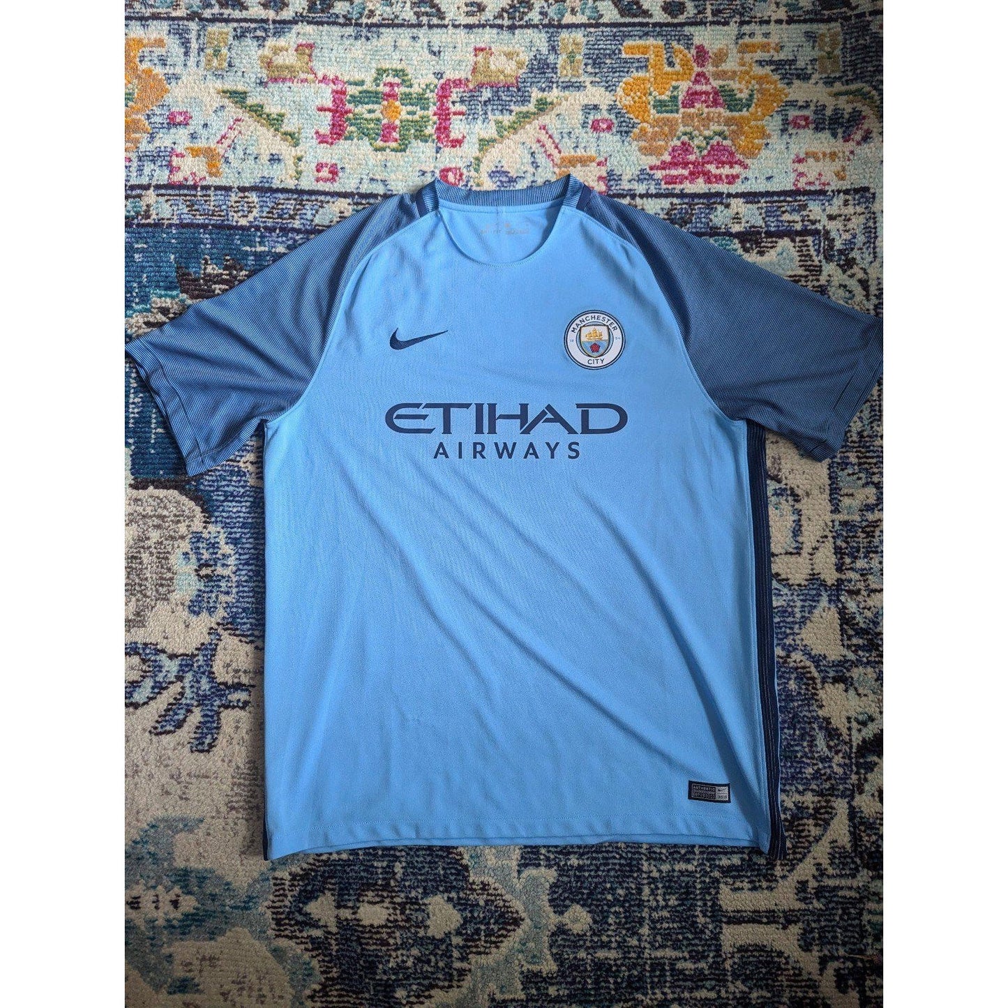 Manchester City 2016-17 Home David Silva Jersey | Men's XL