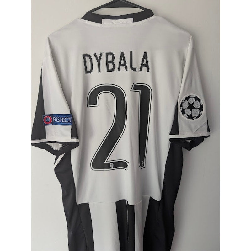 Juventus 2016-17 Home Dybala Jersey Men's Large UCL Fully Patched
