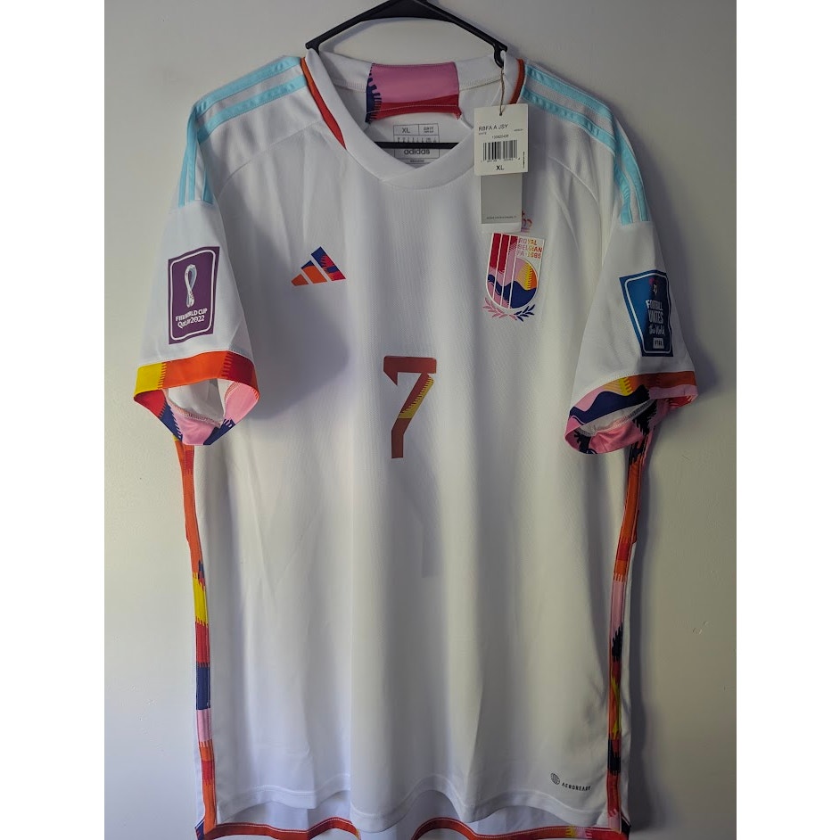 Belgium 2022 Away Kevin De Bruyne Jersey Men’s XL Adidas Tomorrowland World Cup Fully Patched NWT