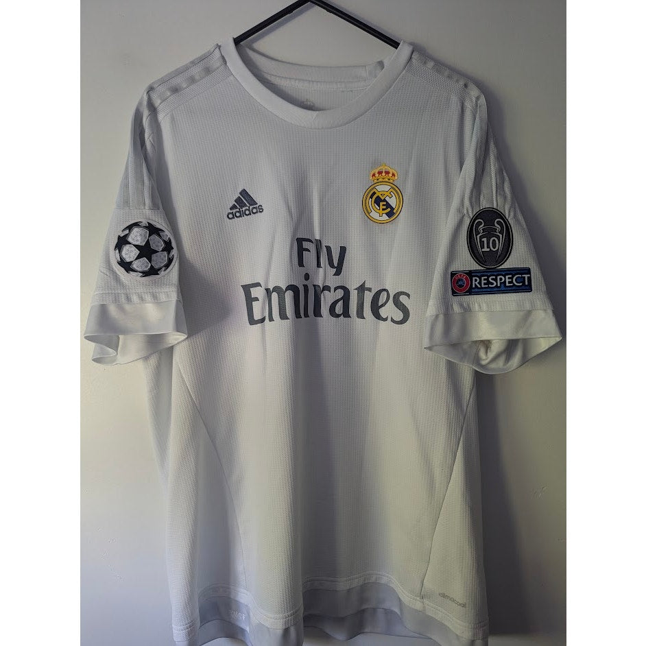 Real Madrid 2015-16 Home Luka Modrić Jersey Men’s 2XL Adidas UCL Fully Patched