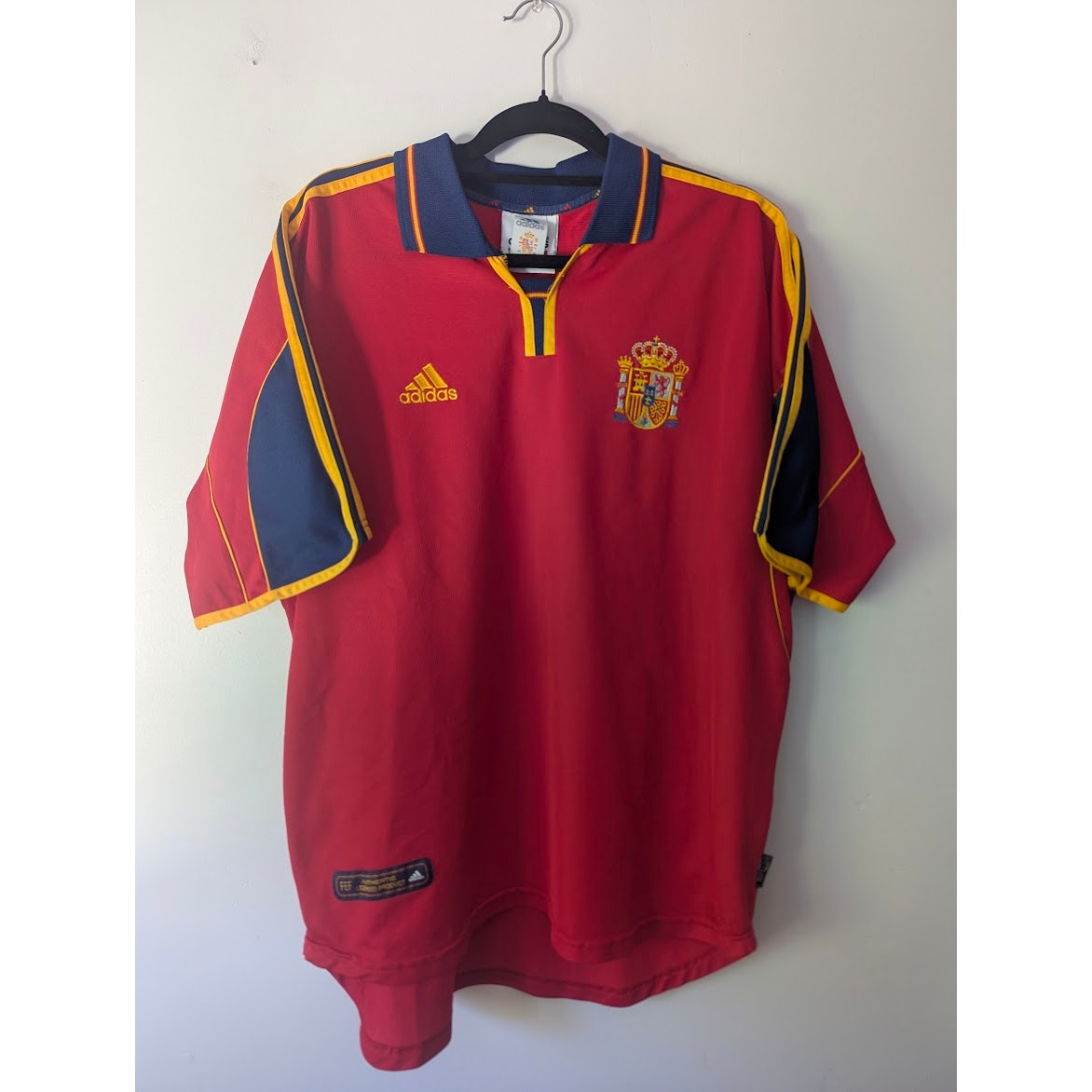 Spain 2000 Home Jersey Men’s XL Vintage Adidas España Soccer Shirt Rare