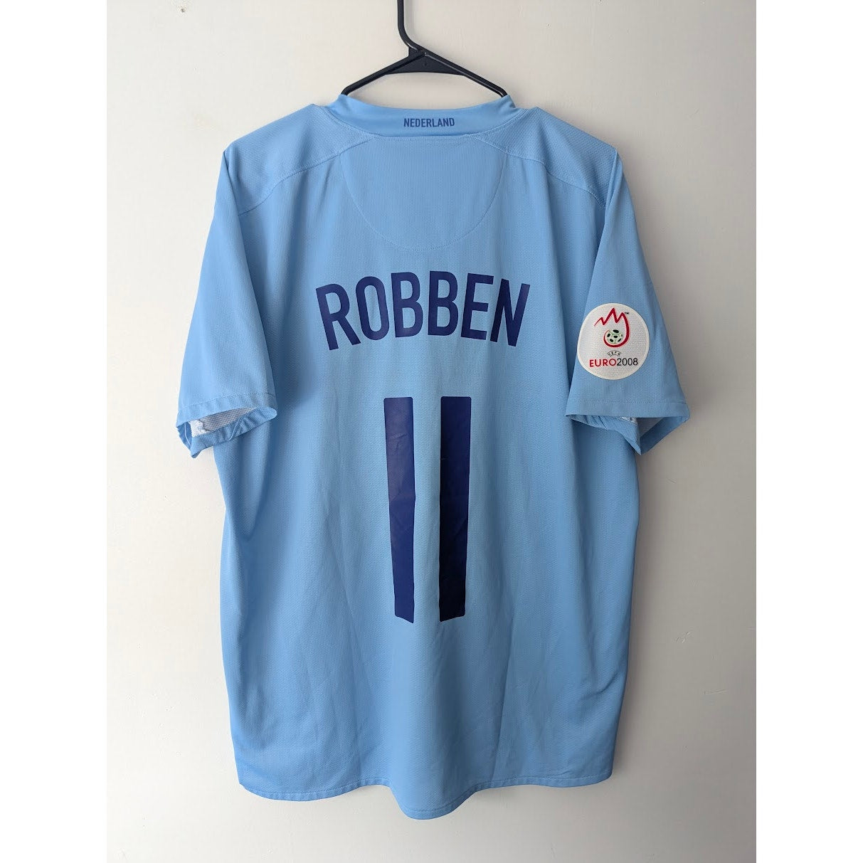 Netherlands 2008 Away Arjen Robben Jersey Men's Large Nike Euro 2008 Fully Patched Rare