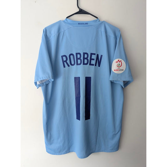 Netherlands 2008 Away Arjen Robben Jersey Men's Large Nike Euro 2008 Fully Patched Rare