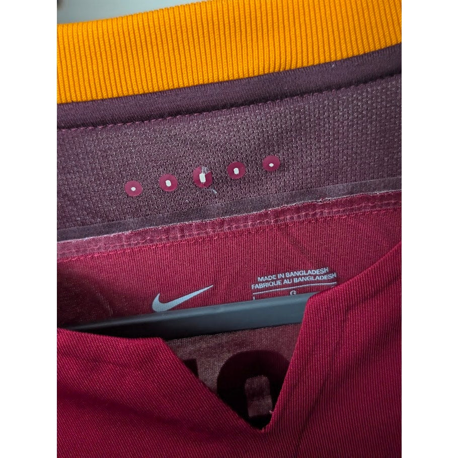 AS Roma 2015-16 Home Mohamed Salah Jersey Mens Large Nike UCL Patched Player Version