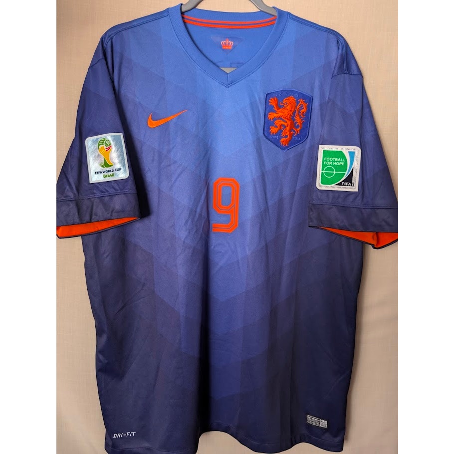 Netherlands 2014 Away Robin Van Persie Jersey Mens XL Nike World Cup Patched