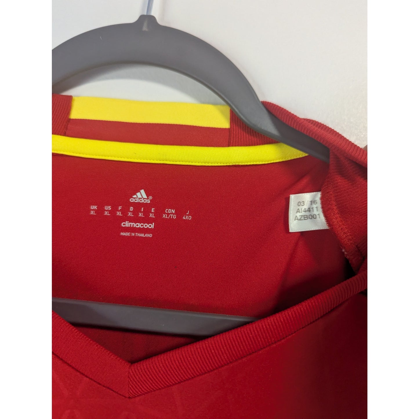 Spain 2016 Home Andres Iniesta Jersey - Men's XL