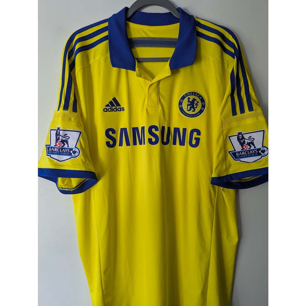 Chelsea 2014–15 Away Drogba Jersey – Men’s XL | EPL Fully Patched Adidas Shirt