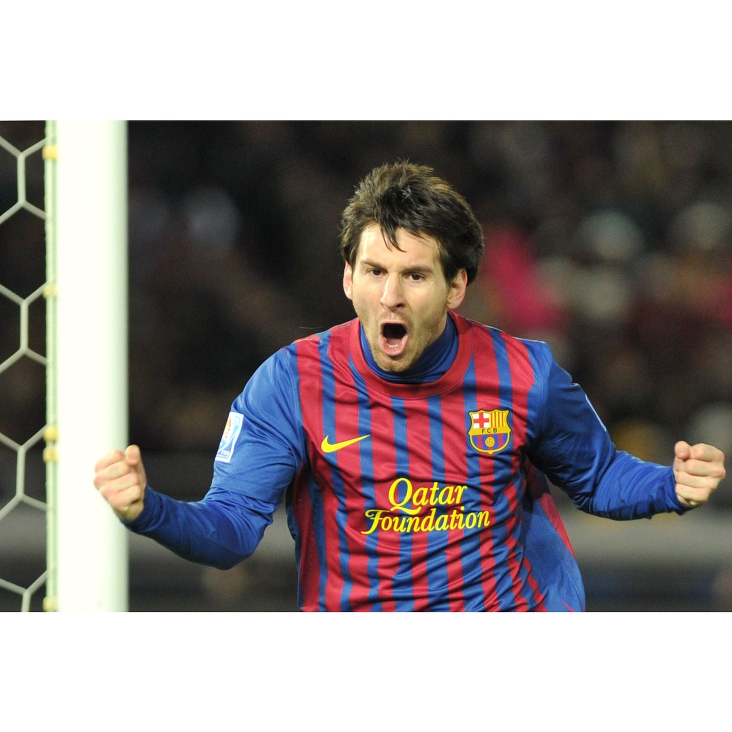 FC Barcelona 2011-12 Home Messi Jersey - Men L - Longsleeve