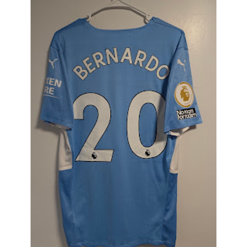 Manchester City 2021-22 Home Bernardo Silva Jersey Men's XL PUMA Authentic Player Version EPL Fully Patched