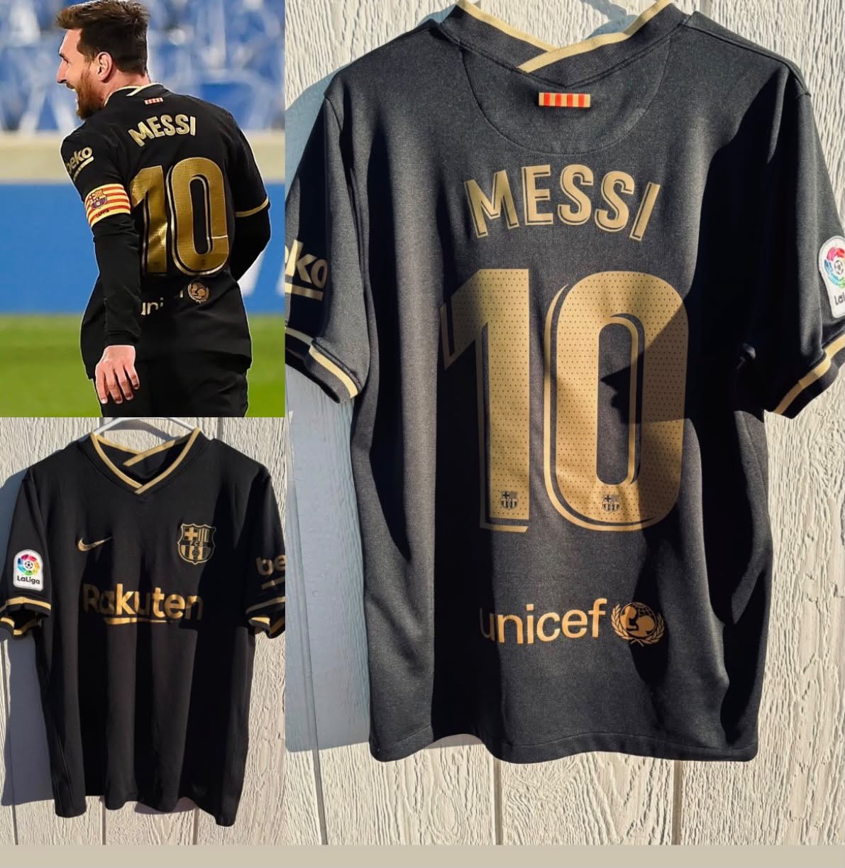 FC Barcelona 2020-21 Away Lionel Messi Jersey Men's Large (PRE-ORDER)